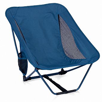 Ultralight Low Profile Camping Folding Chair With Side Pocket Carry Bag