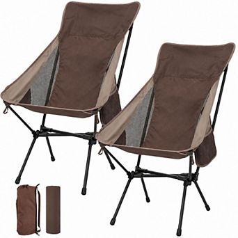 440LBS Heavy Duty Portable Folding Camping Chair w/ Detachable Pillow for Outdoor Beach Fishing