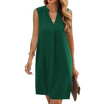 Women Sleeveless Ruffled V Neck Summer Sundress Casual Beach Tank Dress