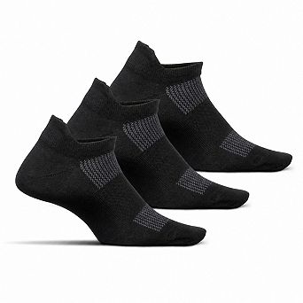 3 Pairs High Performance Ultra Light No Show Ankle Socks With Heel Tab
