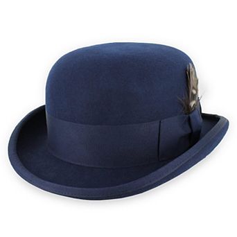 Classic Bowler Derby Hat Formal Wear 100% Felt Timeless Elegance
