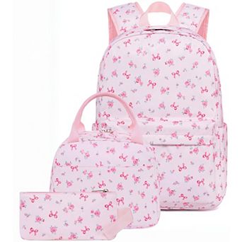 3-in-1 Lightweight Girl School Backpack Set With Lunch Box And Pencil Pouch