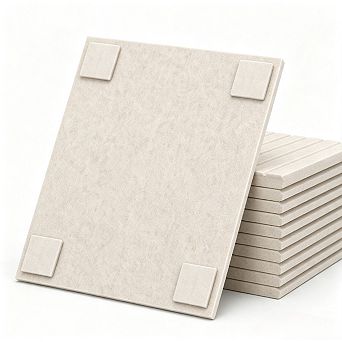 12-Pack Felt Bulletin Board Tiles Safe Removable Adhesive Wall Decor