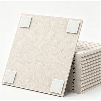 12-Pack Felt Bulletin Board Tiles Safe Removable Adhesive Wall Decor
