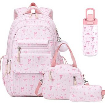 Corduroy School Set With Insulated Lunch Bag Pencil Case For Teens Elementary Students 4 pc