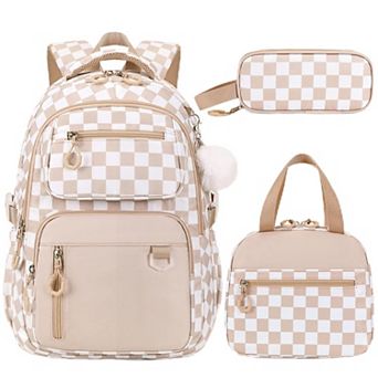 3 pc School Backpack Set With Lunch Bag Pencil Case Laptop Travel Bag For Students