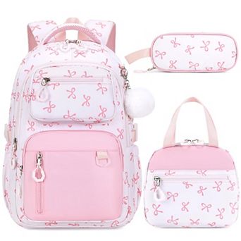 3 pc School Backpack Set With Lunch Bag Pencil Case Laptop Travel Bag For Students