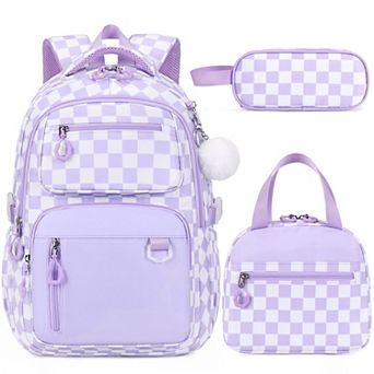 3 pc School Backpack Set With Lunch Bag Pencil Case Laptop Travel Bag For Students