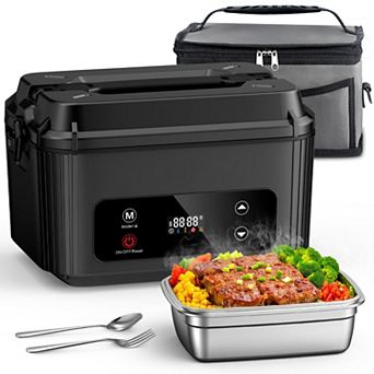 Cordless Heated Lunch Box 12000mAh 360 Rapid Heating Portable Food Warmer With LCD Display