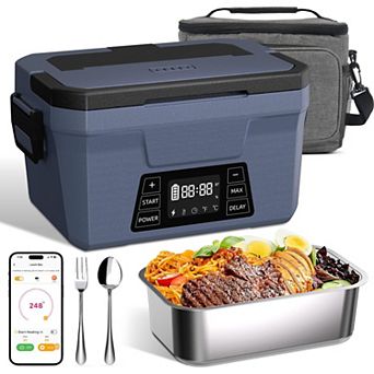 APP Controlled Cordless Electric Heated Lunch Box 80W 3D Heating 1.2L Capacity