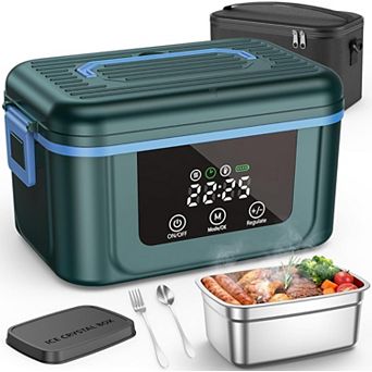 24000mah Rechargeable Heated Lunch Box With Ice Crystal Refrigeration 24 Hour Scheduled Heating