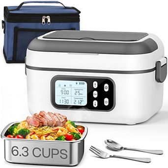 Cordless Electric Heated Lunch Box Portable Fast Heating Auto Scheduled