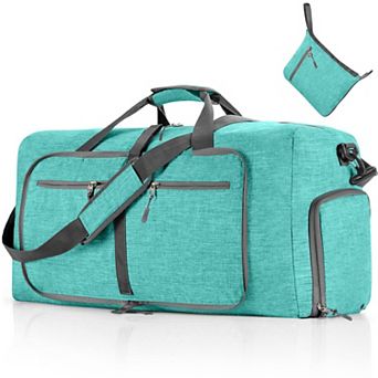 Foldable Travel Duffle Bag Waterproof 600D Polyester Gym Weekender Tote