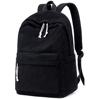 Corduroy Laptop Backpack Large Capacity Bookbag For Teens College School Travel