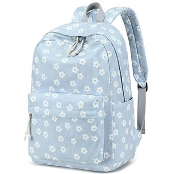 Corduroy Laptop Backpack Large Capacity Bookbag For Teens College School Travel
