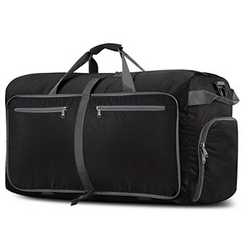 Foldable Travel Duffle Bag Lightweight 210D Nylon Water Repellent Multiple Pockets Luggage Sleeve