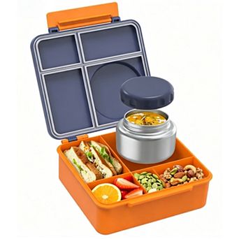 4 Compartment Insulated Meal Set With Thermal Food Jar And Utensils