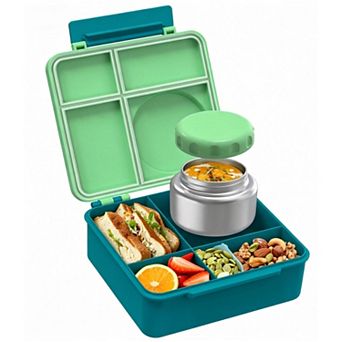 4 Compartment Insulated Meal Set With Thermal Food Jar And Utensils