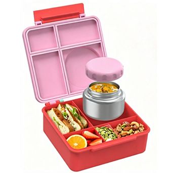 4 Compartment Insulated Meal Set With Thermal Food Jar And Utensils