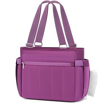 Insulated Tote Lunch Bag For Women Leakproof Multi Pocket Adjustable Strap 10L