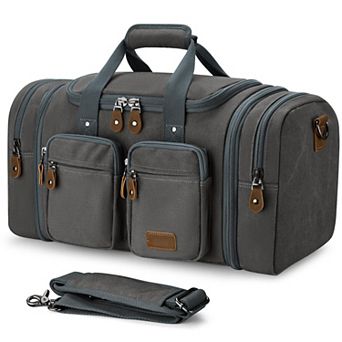 Water Resistant Canvas Expandable Travel Duffel Bag Weekender Gym Carry On