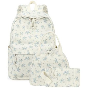 Teen Backpack Set With Lunch Box Pencil Case Lightweight Laptop Bag