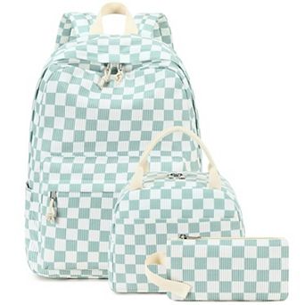 Teen Backpack Set With Lunch Box Pencil Case Lightweight Laptop Bag
