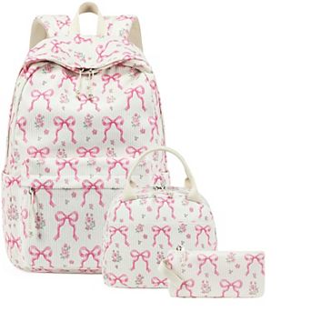Teen Backpack Set With Lunch Box Pencil Case Lightweight Laptop Bag