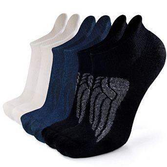 Merino Wool Running Hiking Socks 6 Pairs Compression Support Cushioned