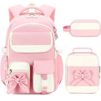Cute Teens School Backpack Set With Lunch Box Pencil Case