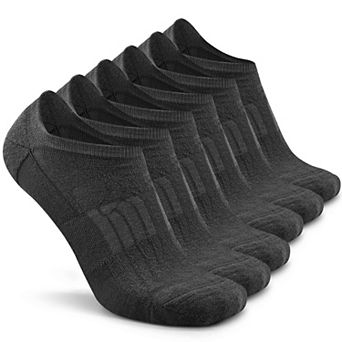 6-Pack Merino Blend No Show Low Cut Athletic Socks