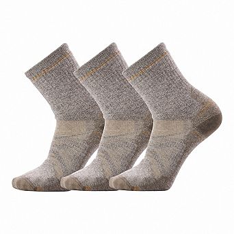3-Pack Men's Merino Wool Full Cushion Crew Hiking Socks