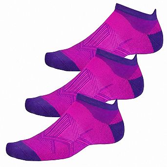 3 Pairs No Show Running Cycling Socks Moisture Wicking Compression Support