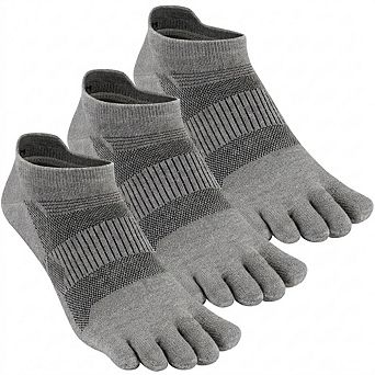 Merino Wool 3 Pairs Five Toe Athletic Socks Moisture Wicking Arch Support