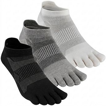 Merino Wool 3 Pairs Five Toe Athletic Socks Moisture Wicking Arch Support