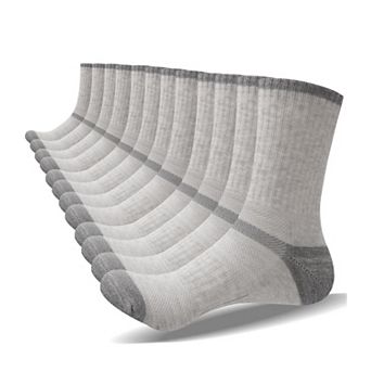 Men's 6-Pack Crew Socks Athletic Cushioned Odor Control Arch Support Breathable