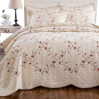 Washed Microfiber Cotton Reversible Decorative Quilt Set All Season Bedding