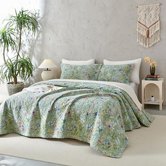 Cotton Floral Printed Bedding Set Soft Lightweight Bedroom Decor