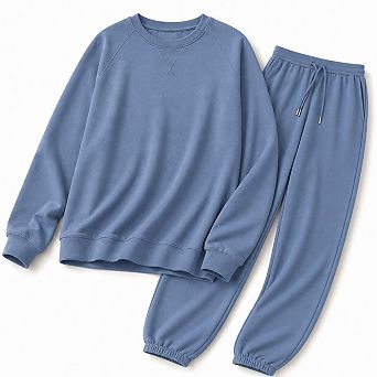 Womens 2 pc Jogger Lounge Set Lightweight Coasy Loungewear