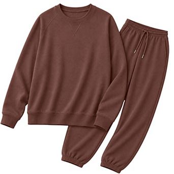 Womens 2 pc Jogger Lounge Set Lightweight Coasy Loungewear