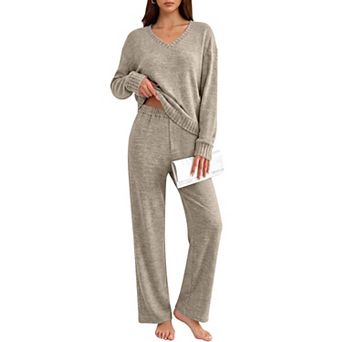 Womens 2 pc Regular Fit Soft Stretch Lounge Pajama Set