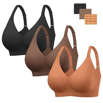 Wireless Seamless Full Coverage Support Bras For Women Breathable Comfort