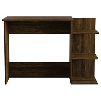 43 Inch Wooden Writing Desk with Shelf Cabinet