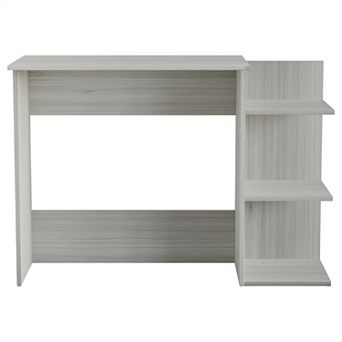 43 Inch Wooden Writing Desk with Shelf Cabinet