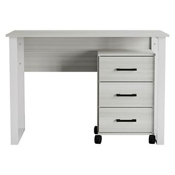 43 Inch Writing Desk with 3 Drawers Cabinet