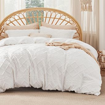 Bedsure Boho Duvet Cover with Fitted Sheet - Boho Bedding Comforter Set,, Includes 1 Duvet Cover