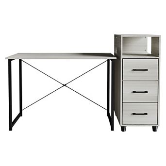 Writing Desk with Side Cabinet