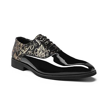 Men's Dress Shoes Paisley Print Retro Business Casual Oxford Shoes