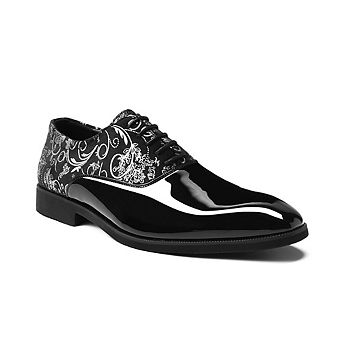 Men's Dress Shoes Paisley Print Retro Business Casual Oxford Shoes