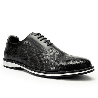 Men's Casual Dress Shoes Embossed Perforated Oxford Lace Up Shoes